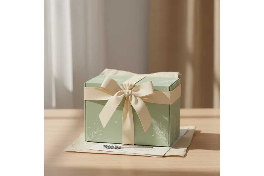 Ảnh: hộp nắp gài quà tặng màu xanh sang trọng thiết kế tinh tế